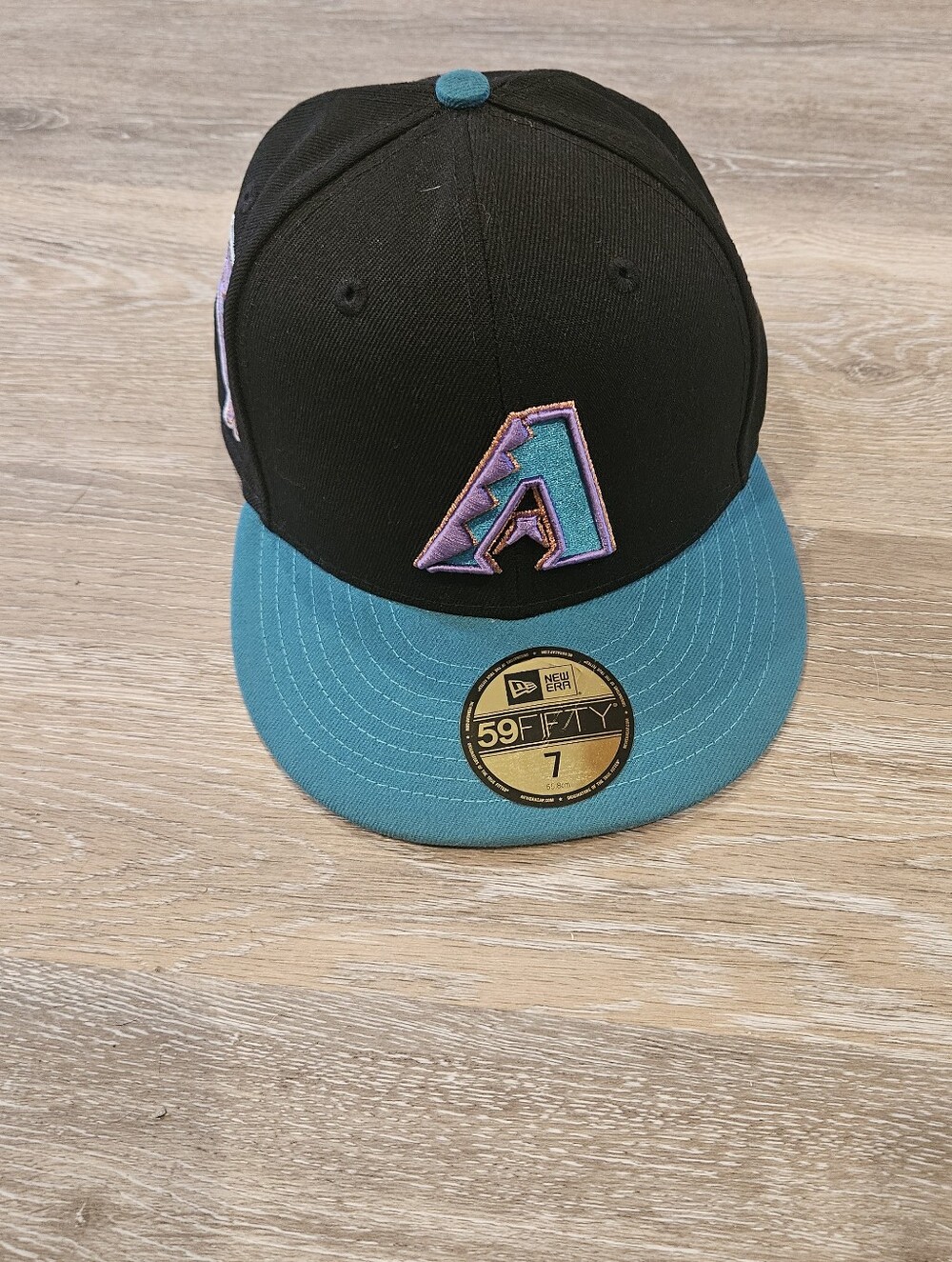 New Era Black, Teal & Purple Arizona Diamondbacks Fitted Cap Size 7